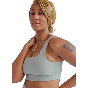 Girlfriend Collective Tommy Sports Bra, Women’s Sports Bra Cropped, Square Neck, Without padding and underwire, Perfect for Boxing, Running, Training, Sizes XXS-6XL