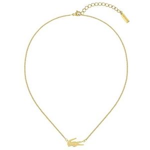 Lacoste Dames CROCODILE Collection Hanger Ketting verkrijgbaar in zilver, geel goud of anjer goud, Eén maat, Roestvrij staal, Geen edelsteen