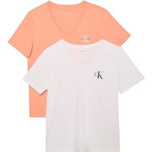 Calvin Klein - A-Logo VN 2 Pack Tee - T-shirt - Just Peach - Set van 2