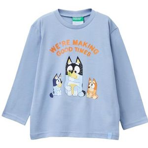 United Colors of Benetton T-shirt M/L, Blauw, 18 mesi