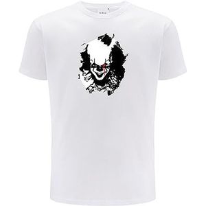 ERT GROUP Origineel en officieel gelicentieerd horror-T-shirt voor heren, wit, patroon It 011, dubbelzijdig bedrukt, maat XXL, It 011 wit 2, XXL