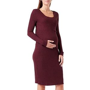 Noppies Maternity damesjurk Redan Nursing jurk met lange mouwen, Tawny Port-P281, XXL