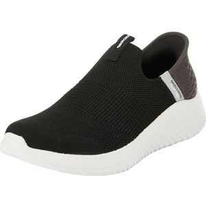 Skechers Skechers Jongens Slip-On voor jongens, Zwart Textiel Wit Zilver Trim, 27 EU
