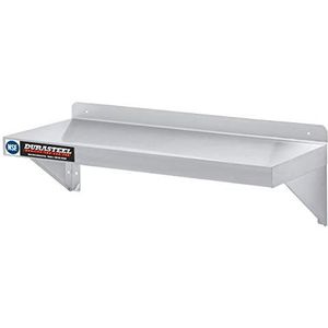 Apex DuraSteel NSF Goedgekeurd Roestvrij Staal Commercieel Wandrek 12"" (diep) x 36"" (breed)