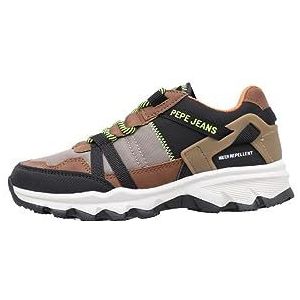 Pepe Jeans Peak Outdoor Shoe Sneakers voor jongens, 879cognac, 37 EU