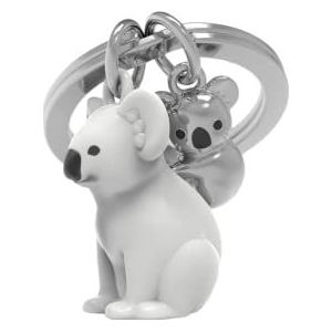 Metalorfose – sleutelhanger Koala en zijn baby – MTM278-01, Gris et Chrome, Eén maat, Informeel