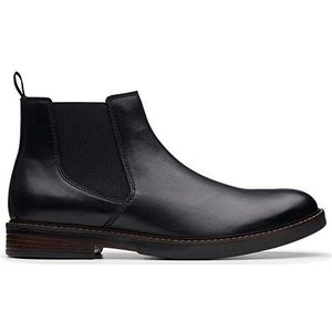 Clarks Paulson Up_Chelsea Boots voor heren, zwart leer, 47 EU