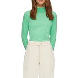 Shirt - Effen - Jersey - Lange Mouw - Aansluitende Pasvorm - Normale Lengte