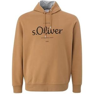s.Oliver Big Size Sweatshirt met capuchon voor heren, bruin, 3XL, bruin, 3XL