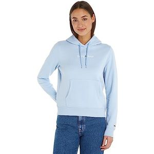 Tommy Jeans Tjw Reg Serif Linear Hoodie voor dames, Chambray Blauw, XXS