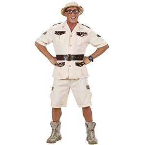 Widmann - Kostuum safari, overhemd, shorts, riem, padvinders, carnaval, themafeest