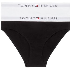 Tommy Hilfiger Knickers voor meisjes (Pack van 2), wit/zwart, 10-12 jaar