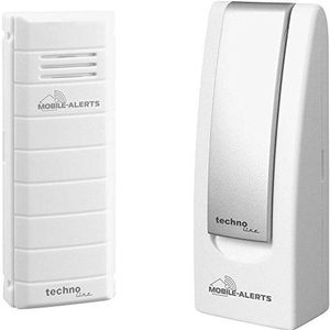 Technoline Alerts MA 11 starterset huisbewakingssysteem, 2-delig, inclusief gateway en temperatuurzender MA 11 (compatibel met Alexa) voor temperatuurbewaking, 4x2,5x1,3cm, wit