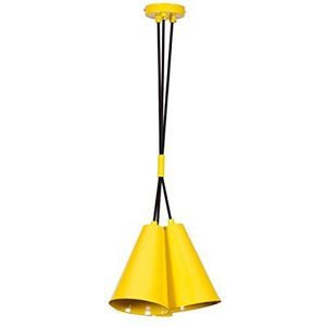 Homemania Colorful hanglamp, metaal, geel, 30 x 23 cm, 110 cm, 50 stuks
