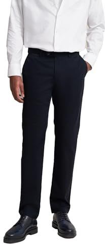 bugatti Heren 4220-16224 slakkenbroek, marine-390, modern fit, Marine-390, 31W x 30L