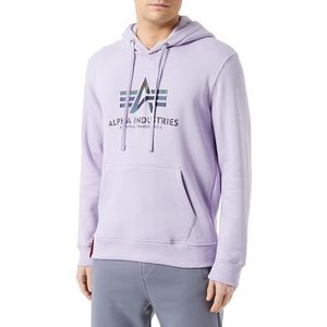 Alpha Industries Basic Hoody Regenboog Ref. Print Hooded Sweat voor Mannen Pale Violet