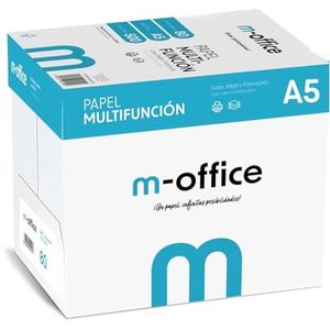 A5-papier, 80 g, 5 verpakkingen met 500 vellen, multifunctioneel papier voor inkjet- en laserprinters, A5-vellen, 148 x 210 mm, ideaal voor kantoor en thuis, voor kantoor en thuis, 2500 vellen