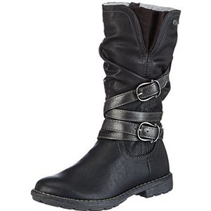 s.Oliver 46607 meisjes biker boots, zwart zwart 1, 34 EU