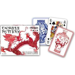 Piatnik 2233 - Chinese Pottery dubbel deck speelkaarten van Piatnik | kaartspel | kaartenstapel