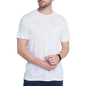MEETWEE T-shirt voor heren, korte mouwen T-shirt voor hardlopen, sport, fitness, Wit, S