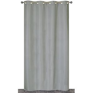 Atout Ciel Thermisch en geluidsisolerend gordijn met ogen, 140 x 240 cm, klaar om op te hangen, grijs