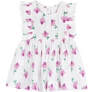 Chicco - Elegante Jurk - Babyjurk - Katoen - Zacht - Korte Mouwen