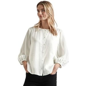 Street One Damesblouse met plooien, off-white, 34