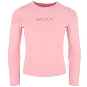 Mexx Girl's Logo Long Sleeve T-Shirt, Bright Pink, 122-128