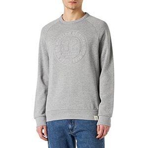 MUSTANG Heren Ben CN 3D-AW Sweatshirt, Grey Melange 4191, XXL
