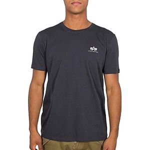 Alpha Industries Basic T T-Shirt met Kleine logo voor mannen Iron Grey