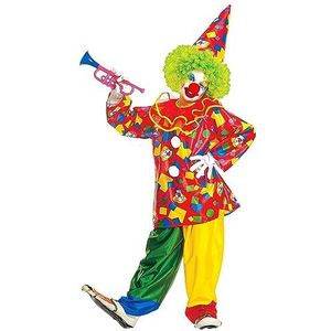Widmann - Kinderkostuum Funny Clown, jas met kraag, broek, hoed, carnaval, themafeest