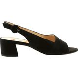 Sandaal 'Joy' - Effen - Leer - Suède - Blokhak - Open Toe - Verstelbare Riemen