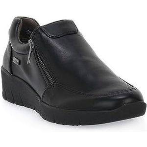 Jana Softline 8-24663-41 Comfortabele extra brede comfortabele schoen sportieve alledaagse schoenen vrije tijd slippers, zwart uni, 42 EU Breed