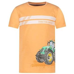 SALT AND PEPPER Jongens S/S Tractor Driver Print T-Shirt, Licht Oranje, Normaal, oranje (light orange), 92/98 cm