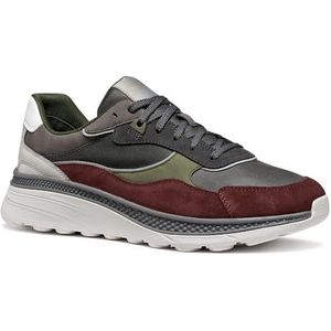 GEOX - Spherica Actif X1 - Sneakers - Antraciet/Bordeaux