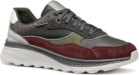 GEOX - Spherica Actif X1 - Sneakers - Antraciet/Bordeaux