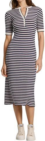 Pepe Jeans - INES - Jurk - Beige - Lange Mouwen, Ronde Hals