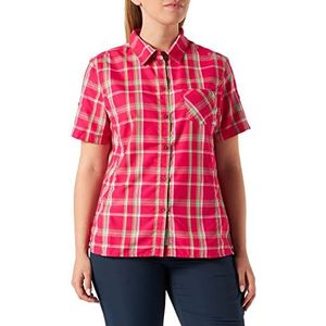 CMP Plaid Polyester Half Sleeves Shirt Button Down 44ZL, 40 Vrouwen