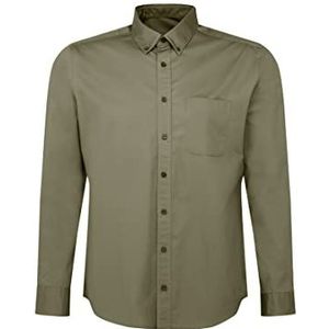 Seidensticker Men's Regular Fit shirt met lange mouwen, groen, M, groen, M