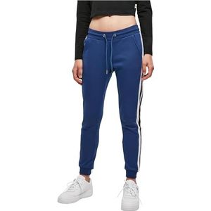 Urban Classics Dam Collegekontrast Sweatpants voor dames, blauw/wit/zwart, 3XL