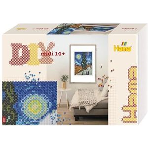 HAMA - Pixel Art Van Gogh Box - 10.000 kralen en 6 platen - strijkkralen grootte midi - creatief