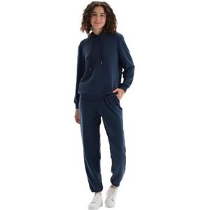 Dagi Joggingbroek met normale taille voor dames, pyjamabroek, Indigo, XL