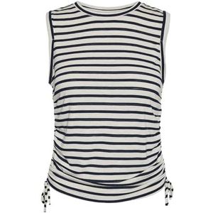 VMHOLLY SL TOP JRS SPE Short, Silver Lining/Stripes: navy blazer, XL