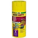 JBL PRONOVO GUPPY GRANO, hoofdvoer voor guppy's en andere levendbarenden van 3-10 cm, visvoer-granulaat, click-doseerder, maat S, 250 ml