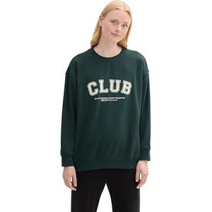 TOM TAILOR Denim Sweatshirt voor dames, 21525 - Huntsman Green, L
