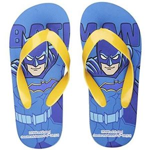 Batman Teenslippers - Blauw en Geel - Maat 32/33 - Gemaakt van 100% EVA - Vingervlugge Teenslippers voor Jongens en Meisjes - Origineel Product Ontworpen in Spanje