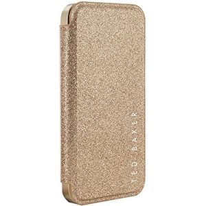 Ted Baker CAMBRIN gouden glitter spiegel folio telefoonhoesje voor iPhone 13/14