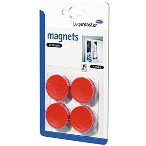 Legamaster 7-181202-4 zelfklevende magneten C en C blister 30 mm, ongeveer 850 g, rood