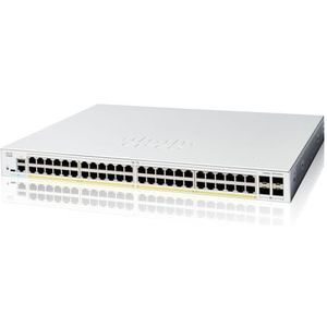 Cisco Katalysator 1200-48P-4X Smart Switch, 48 Haven GE, PoE, 4x10GE SFP+, Beperkte Levenslange Bescherming (C1200-48P-4X)