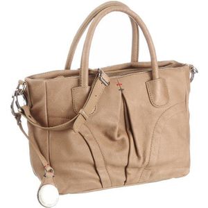 Tommy Hilfiger Whitney Small Satchel voor dames, Taupe
